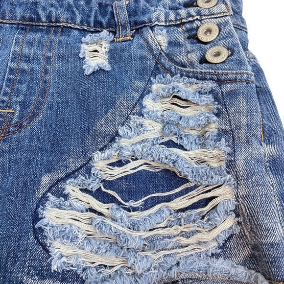 Highway Jeans Destroyed Overall Shorts - Picture 5 of 6